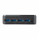 Hub USB Startech HBS304A24A           Negro 5 Gbit/s