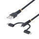 Cable USB Startech RLTCUB1MBK Negro 1 m
