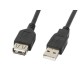 USB Extension Cable Lanberg Male Plug/Socket 480 Mb/s Black