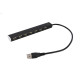 Hub USB GEMBIRD UHB-U2P7-04 Negro