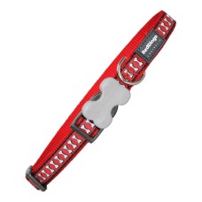 Dog collar Red Dingo Reflective Bones Red (2,5 x 41-63 cm)