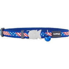 Dog collar Red Dingo STYLE US FLAG 31-47 cm