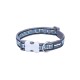 Dog collar Red Dingo STYLE MODERN ON COOL GREY 31-47 cm