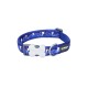 Dog collar Red Dingo STYLE LIGHTNING Navy Blue 31-47 cm