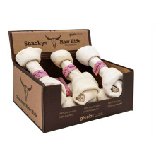 Snack para Perros Gloria Snackys Rawhide Ternera 20-23 cm Nudo 6 Piezas