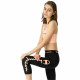 Sports Leggings Champion Quick-Dry Script Logo Crop Black