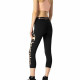 Sports Leggings Champion Quick-Dry Script Logo Crop Black