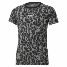 Camiseta Deportiva de Manga Corta Puma Alpha AOP Negro