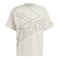 Men’s Short Sleeve T-Shirt Adidas Giant Logo Beige