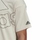 Men’s Short Sleeve T-Shirt Adidas Giant Logo Beige