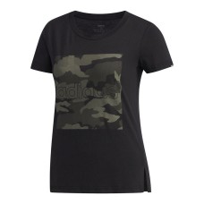 Women’s Short Sleeve T-Shirt Adidas  Boxed Como Graphic Black