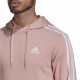 Men’s Hoodie Adidas Essentials Wonder Mauve 3 Stripes Pink