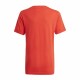 Short Sleeve T-Shirt Adidas Essentials 3 Bandas Red