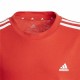 Short Sleeve T-Shirt Adidas Essentials 3 Bandas Red