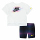 Conjunto Deportivo para Niños Nike Aop Bike Azul Blanco Multicolor 2 Piezas
