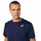 Men’s Short Sleeve T-Shirt Asics Court Navy Blue Tennis