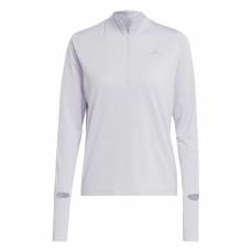 Women's long sleeve T-shirt Adidas Fast 1/2 Zip Lilac Lavendar