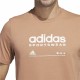 Men’s Short Sleeve T-Shirt Adidas Lounge Brown