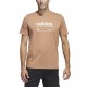 Men’s Short Sleeve T-Shirt Adidas Lounge Brown