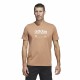 Men’s Short Sleeve T-Shirt Adidas Lounge Brown