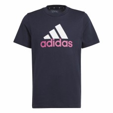 Camiseta de Manga Corta Infantil Adidas Essentials Azul oscuro