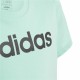 Child's Short Sleeve T-Shirt Adidas Linear Logo Green Aquamarine