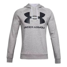 Sudadera con Capucha Hombre Under Armour Rival Big Logo Gris claro