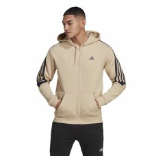 Men’s Zipped Hoodie Adidas Future Icons 3 Bandas Beige