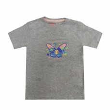 Camiseta de Manga Corta Infantil Rox Butterfly Gris claro