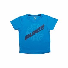 Child's Short Sleeve T-Shirt Asics Run Blue