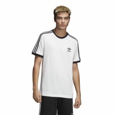 Men’s Short Sleeve T-Shirt Adidas 3 Stripes White