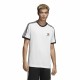 Men’s Short Sleeve T-Shirt Adidas 3 Stripes White