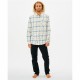 Men’s Long Sleeve Shirt Rip Curl Checked in Flannel Franela White