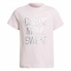 Child's Short Sleeve T-Shirt Adidas Dance Metallic-Print Pink