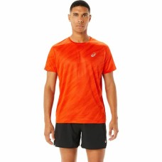 Men’s Short Sleeve T-Shirt Asics Core All Over Print Orange