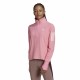 Women's long sleeve T-shirt Adidas Own the Run 1/2 Zip Pink