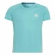 Child's Short Sleeve T-Shirt Adidas Aeroready Three Stripes Aquamarine