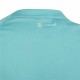 Child's Short Sleeve T-Shirt Adidas Aeroready Three Stripes Aquamarine