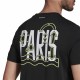 Men’s Short Sleeve T-Shirt Adidas Aeroready Paris Graphic Tennis Black