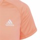 Child's Short Sleeve T-Shirt Adidas Aeroready Three Stripes Salmon