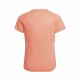 Child's Short Sleeve T-Shirt Adidas Aeroready Three Stripes Salmon