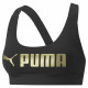 Sujetador Deportivo Puma Negro Dorado Multicolor