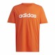 Men’s Short Sleeve T-Shirt Adidas  Essentials Embroidered Linear Orange