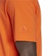 Men’s Short Sleeve T-Shirt Adidas  Essentials Embroidered Linear Orange