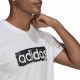 Men’s Short Sleeve T-Shirt Adidas Brushstroke Logo White