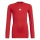 Children's Short Sleeved Football Shirt Adidas Techfit Top Red