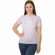 Camiseta de Manga Corta Mujer Converse Seasonal Star Chevron Lavanda