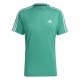 Men’s Short Sleeve T-Shirt Adidas 3 stripes Aquamarine (L)