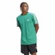 Men’s Short Sleeve T-Shirt Adidas 3 stripes Aquamarine (L)