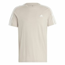 Men’s Short Sleeve T-Shirt Adidas 3 Stripes Beige (L)